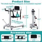 Electric Portable Lift Transfer Chair, Transfer Chair for Elderly & Disabled , Folding Portable Patient Lift for Home, Bathroom & Car Transfers
