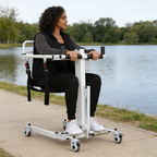 Electric Portable Lift Transfer Chair, Transfer Chair for Elderly & Disabled , Folding Portable Patient Lift for Home, Bathroom & Car Transfers